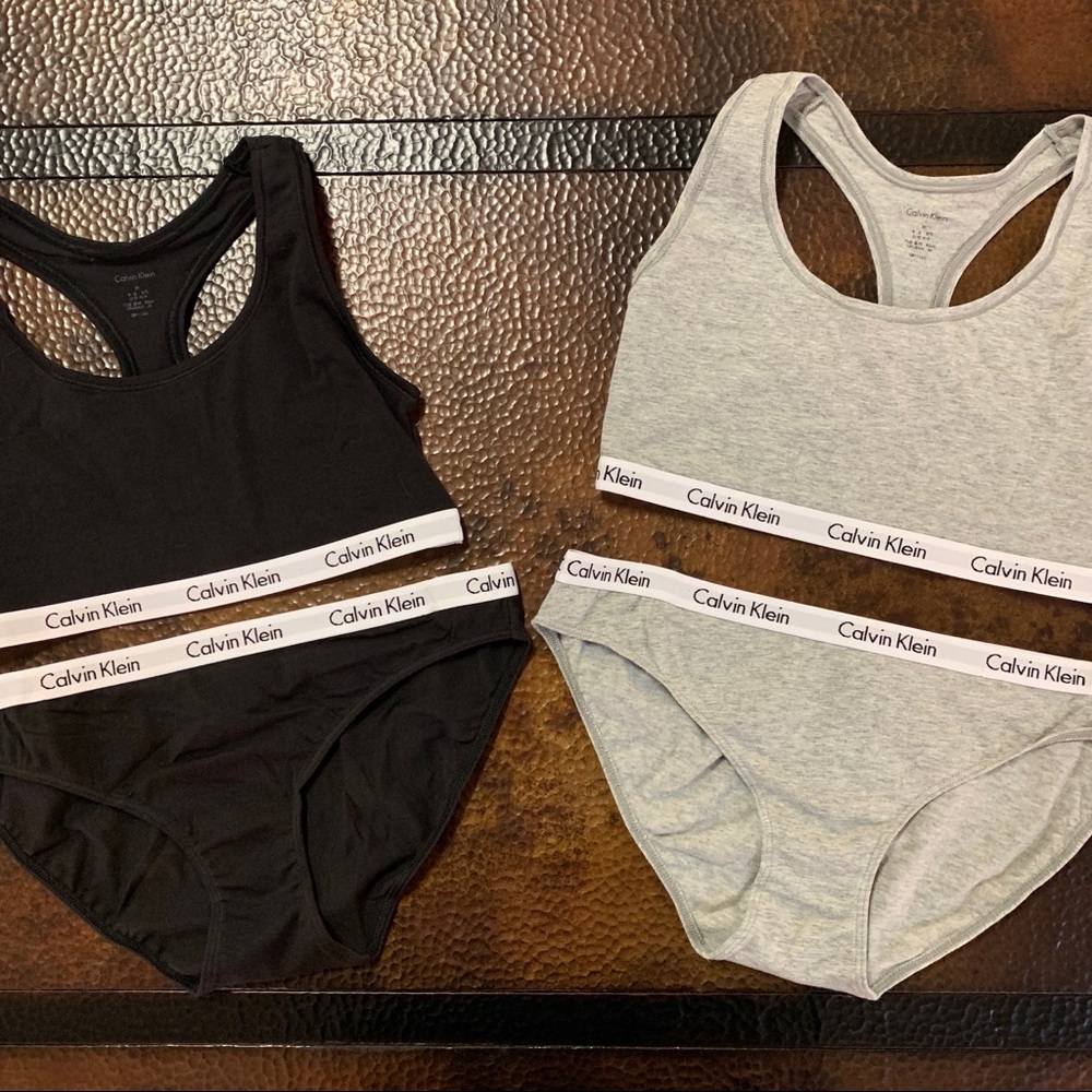 NWT Calvin Klein black and gray sets